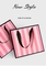 Sacchi di carta cosmetici barrati rosa di Pantone CMYK per i regali di ritorno